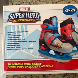 Marvel Super Hero Adventures Adjustable Ice Skates - Red and Blue brand new